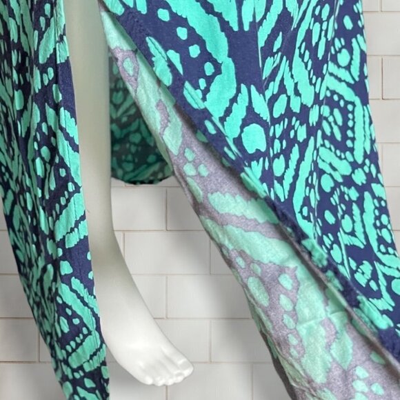 GEOMETRIC Sleeveless Maxi Dress by Gap in Green and Blue Size Medium - Picture 8 of 14